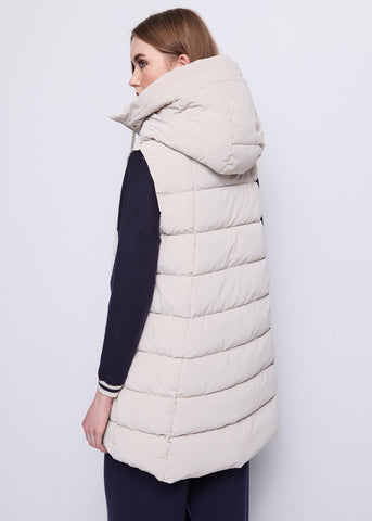 Gilet da donna con cappuccio e coulisse a catena - art. 521BD35008 - Gaudi Autunno Inverno 2025/26 Donna