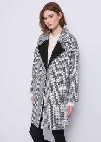 Cappotto da donna jacquard con revers - art. 521BD35027 - Gaudi Autunno Inverno 2025/26 Donna