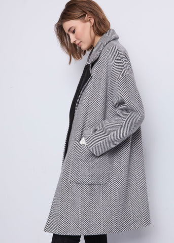 Cappotto da donna jacquard con revers - art. 521BD35027 - Gaudi Autunno Inverno 2025/26 Donna