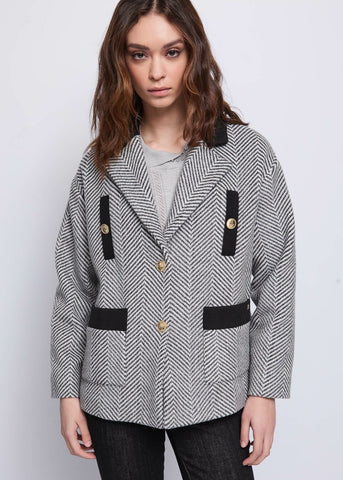 Giacca da donna jacquard con bottoni dorati - art. 521BD35028 - Gaudi Autunno Inverno 2025/26 Donna