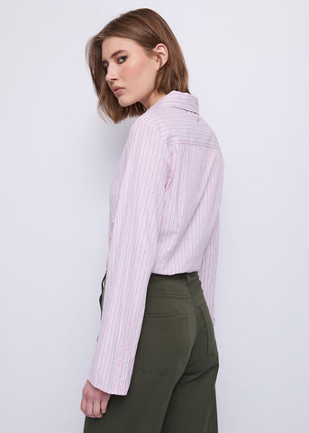 Camicia da donna con motivo a righe e strass - art. 521BD45002 - Gaudi Autunno Inverno 2025/26 Donna