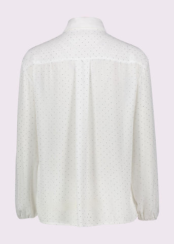 Camicia bianca da donna con strass e taschini - art. 521BD45003 - Gaudi Autunno Inverno 2025/26 Donna