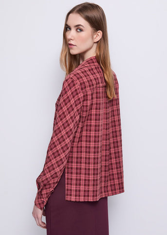 Camicia check da donna con strass - art. 521BD45008 - Gaudi Autunno Inverno 2025/26 Donna