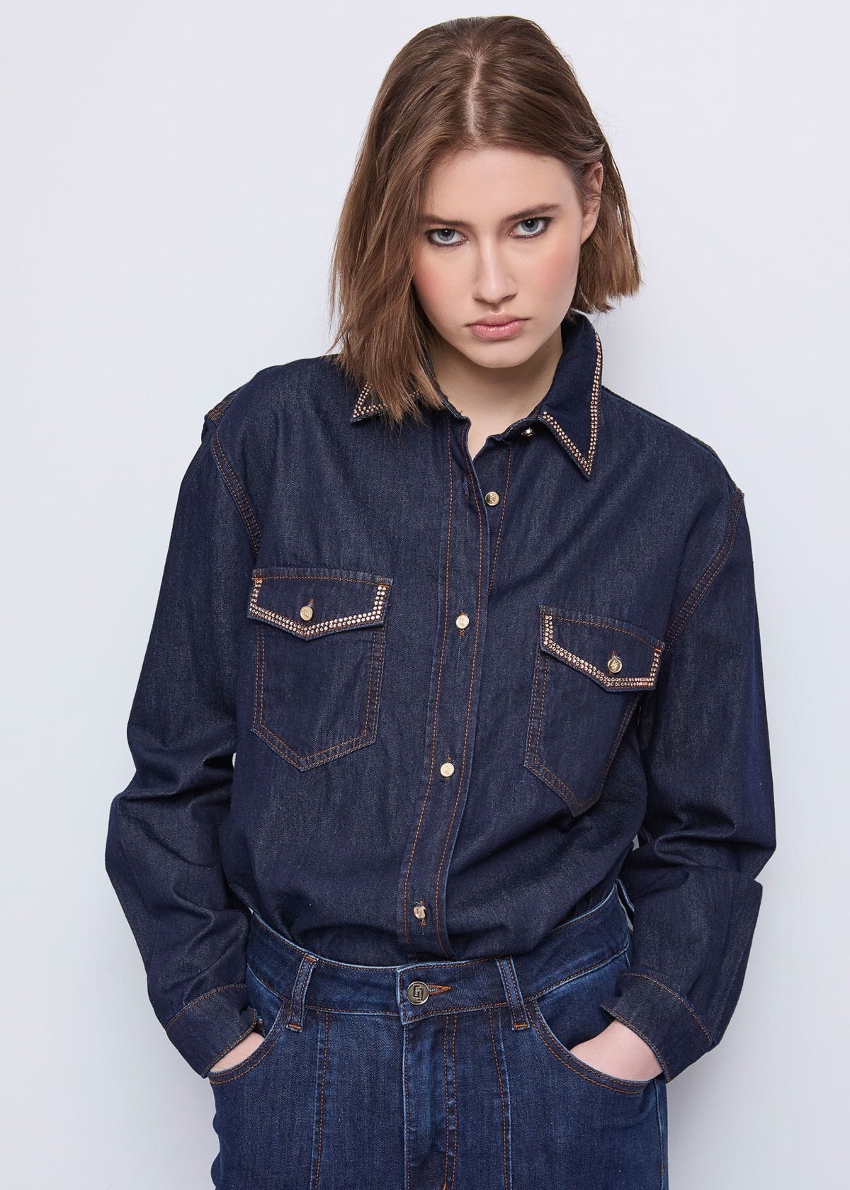 Camicia denim jeans - art. 521BD46004 - Gaudi Autunno Inverno 2025/26 Donna