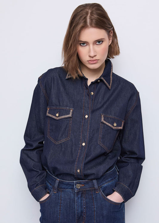 Camicia denim jeans - art. 521BD46004 - Gaudi Autunno Inverno 2025/26 Donna