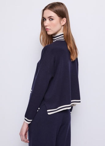 Maglia bianca da donna in filato con righe - art. 521BD53007 - Gaudi Autunno Inverno 2025/26 Donna