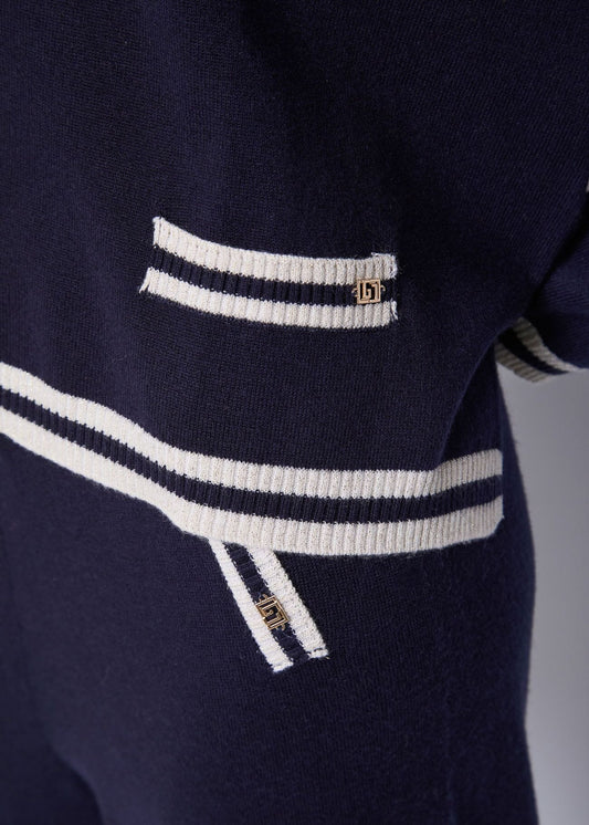 Maglia bianca da donna in filato con righe - art. 521BD53007 - Gaudi Autunno Inverno 2025/26 Donna