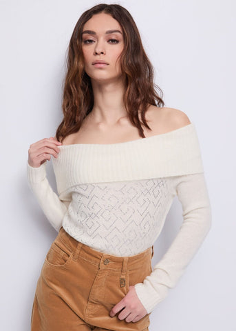 Maglia bianca da donna con strass - art. 521BD53010 - Gaudi Autunno Inverno 2025/26 Donna