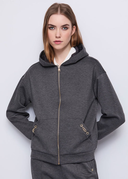 Felpa da donna con cappuccio e zip - art. 521BD64005 - Gaudi Autunno Inverno 2025/26 Donna