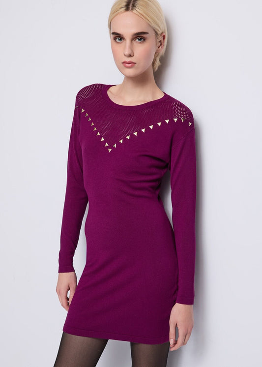 Abito con borchie - art. 521DD13002 - Denny Rose Autunno Inverno 2025/26