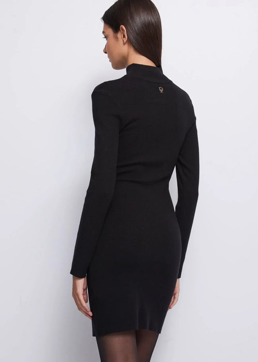Mini abito nero in maglia - art. 521DD13006 - Denny Rose Autunno Inverno 2025/26