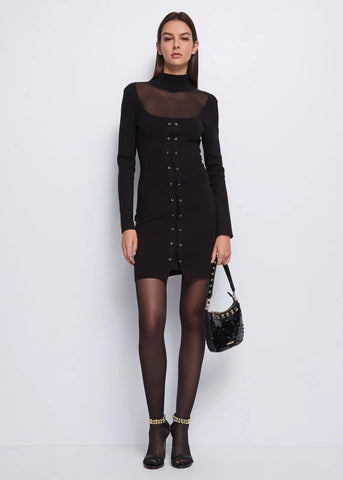Mini abito nero in maglia - art. 521DD13006 - Denny Rose Autunno Inverno 2025/26
