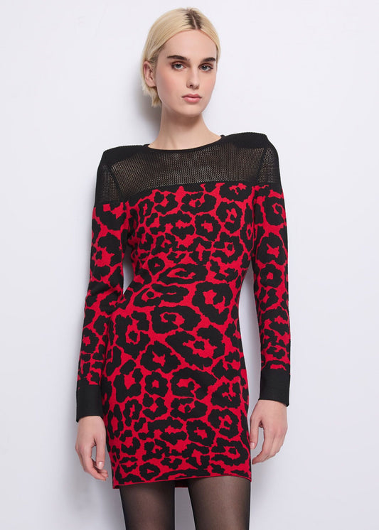 Mini abito jacquard in lana e seta - art. 521DD13012 - Denny Rose Autunno Inverno 2025/26