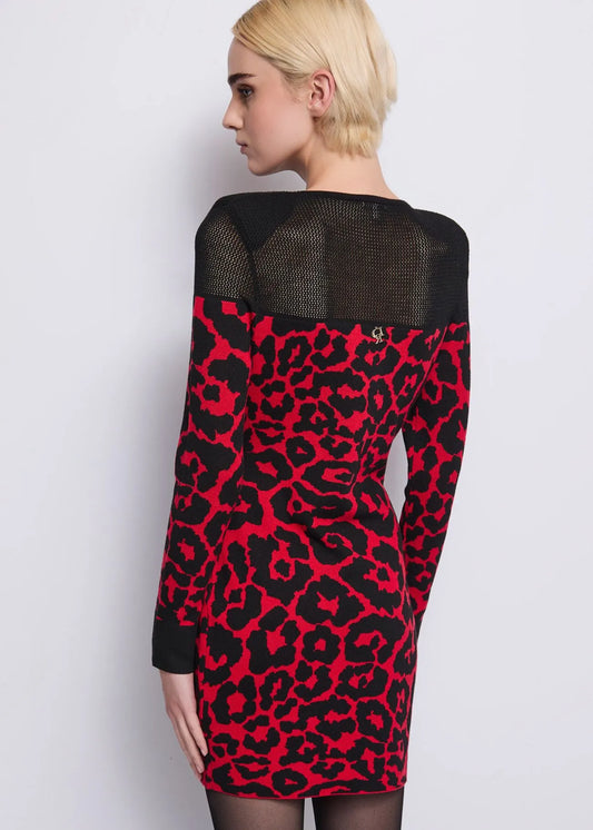 Mini abito jacquard in lana e seta - art. 521DD13012 - Denny Rose Autunno Inverno 2025/26