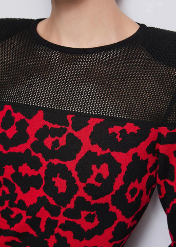 Mini abito jacquard in lana e seta - art. 521DD13012 - Denny Rose Autunno Inverno 2025/26