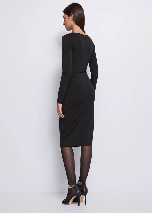 Abito nero in jersey crêpe  - art. 521DD14002 - Denny Rose Autunno Inverno 2025/26