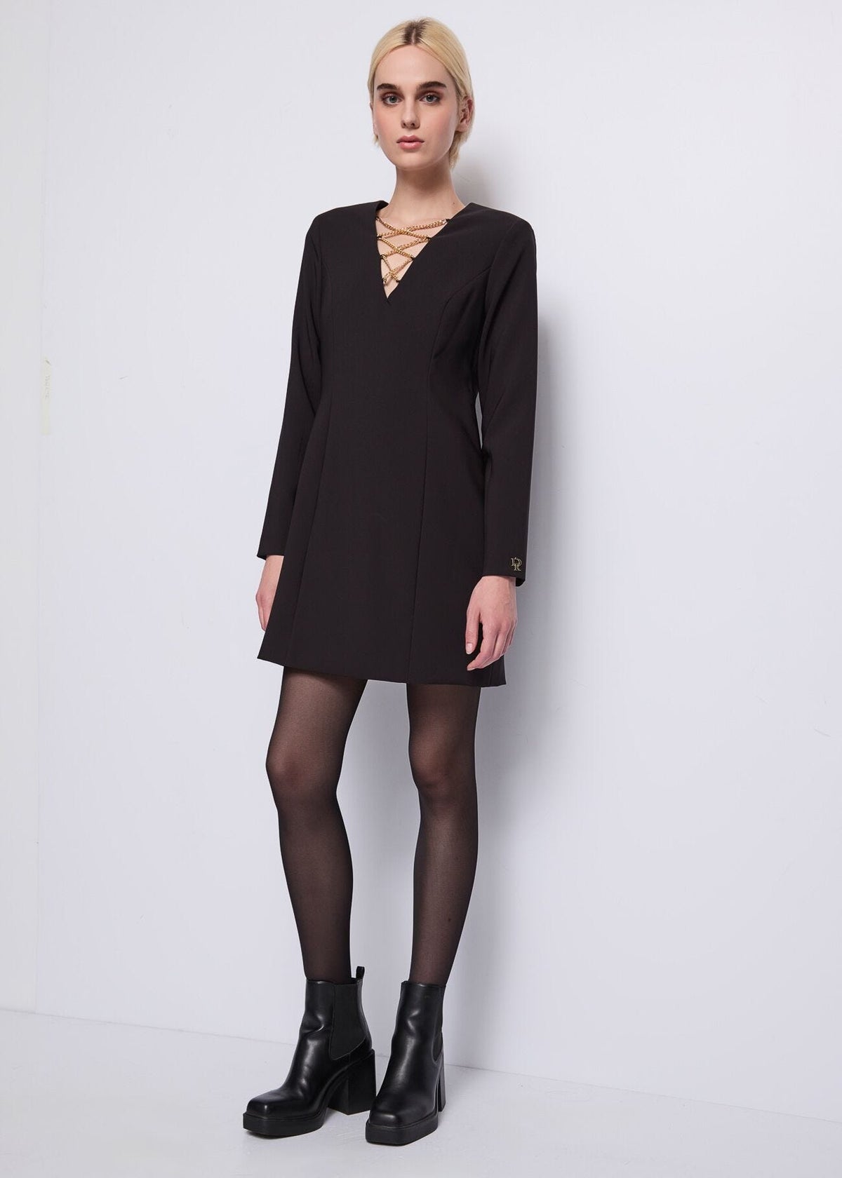 Abito con motivo catene - art. 521DD15010 - Denny Rose Autunno Inverno 2025/26