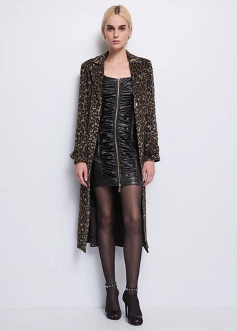 Mini abito nero in similpelle - art. 521DD18001 - Denny Rose Autunno Inverno 2025/26