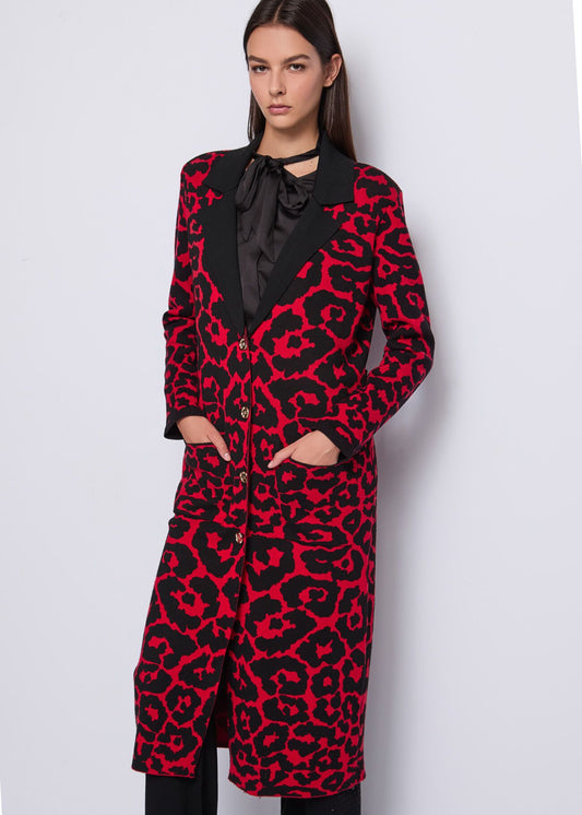 Cappotto in maglia maculato - art. 521DD33002 - Denny Rose Autunno Inverno 2025/26