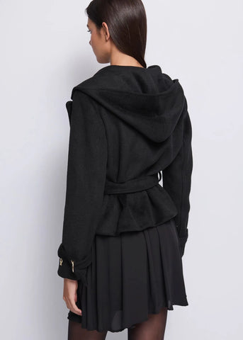 Cappotto crop con cappuccio - art. 521DD35003 - Denny Rose Autunno Inverno 2025/26