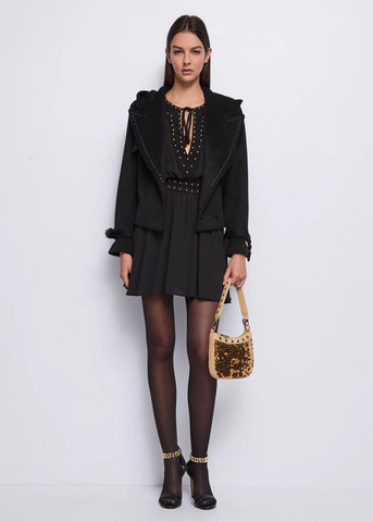 Cappotto crop con cappuccio - art. 521DD35003 - Denny Rose Autunno Inverno 2025/26