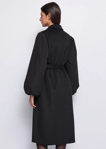 Cappotto doppio petto maniche taffettà - art. 521DD35005 - Denny Rose Autunno Inverno 2025/26