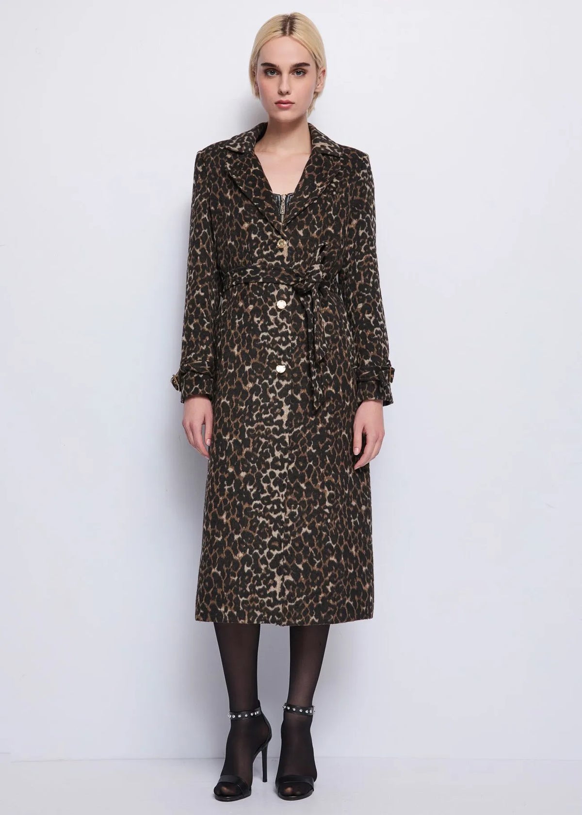 Cappotto lungo maculato - art. 521DD35007 - Denny Rose Autunno Inverno 2025/26