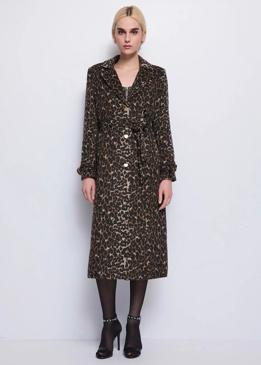 Cappotto lungo maculato - art. 521DD35007 - Denny Rose Autunno Inverno 2025/26