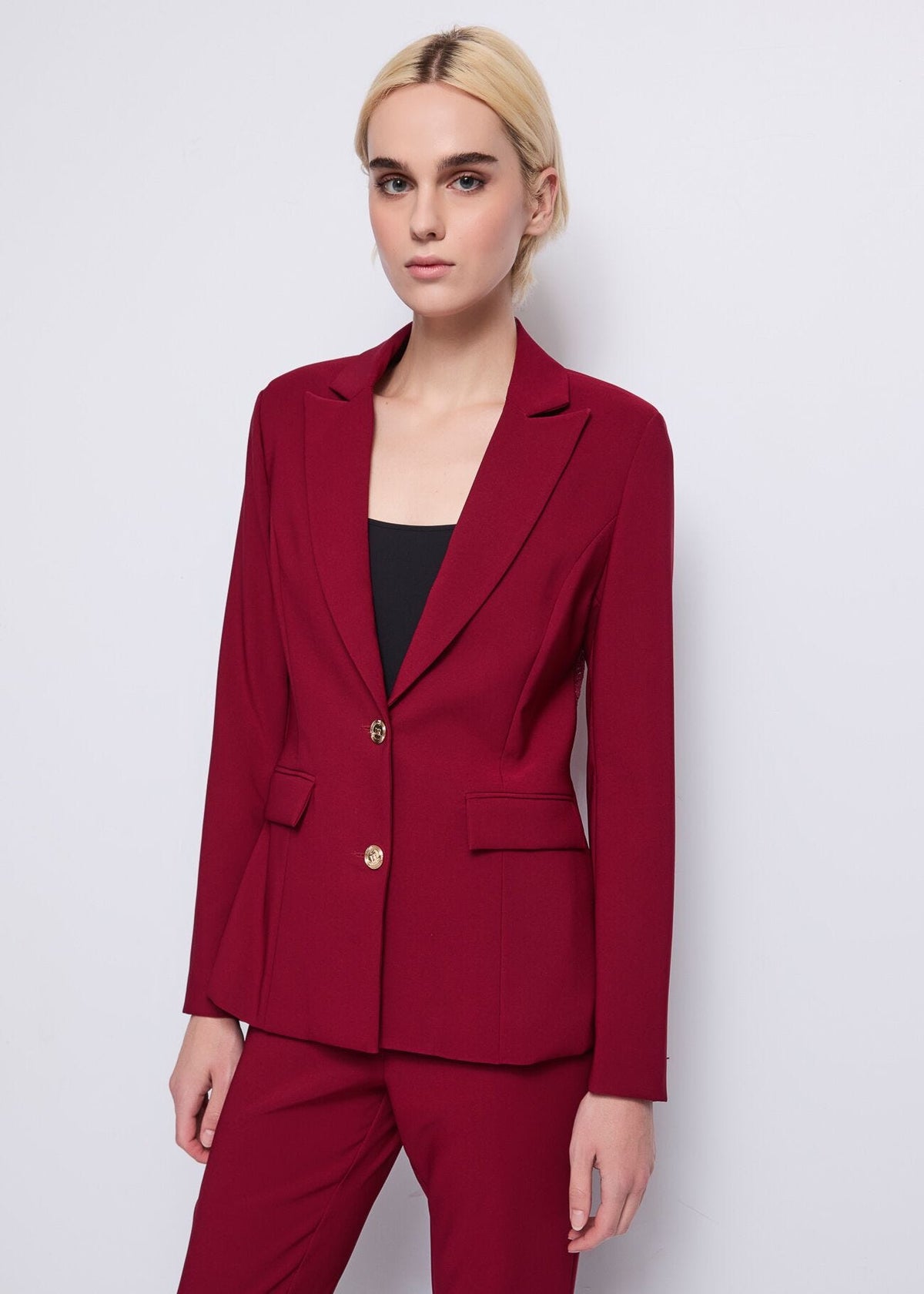Giacca monopetto con parti in pizzo - art. 521DD35009 - Denny Rose Autunno Inverno 2025/26