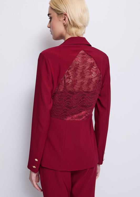 Giacca monopetto con parti in pizzo - art. 521DD35009 - Denny Rose Autunno Inverno 2025/26