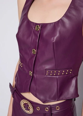 Gilet in ecopelle - art. 521DD38002 - Denny Rose Autunno Inverno 2025/26