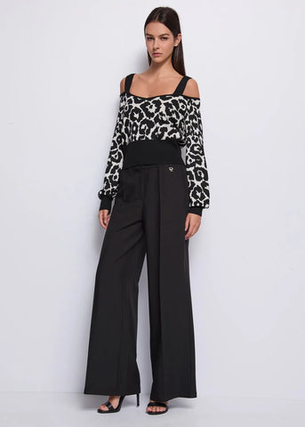 Maglia in lana e seta jacquard  - art. 521DD53007- Denny Rose Autunno Inverno 2025/26