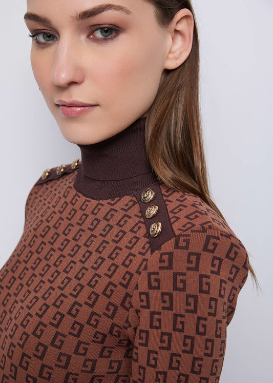 Abito da donna in maglia jacquard - art. 521FD13004 - Gaudi Autunno Inverno 2025/26 Donna