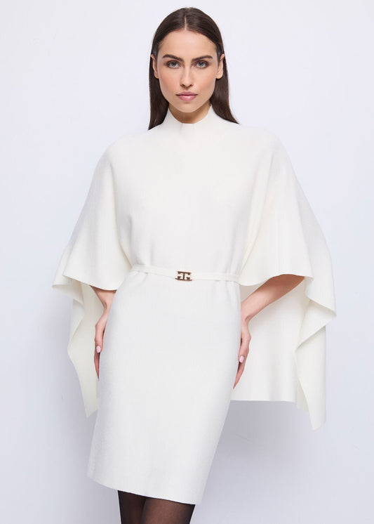 Abito bianco da donna con cintura - art. 521FD13006 - Gaudi Autunno Inverno 2025/26 Donna