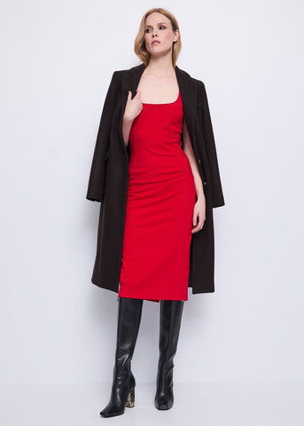 Abito rosso da donna con scollatura quadrata - art. 521FD14004 - Gaudi Autunno Inverno 2025/26 Donna