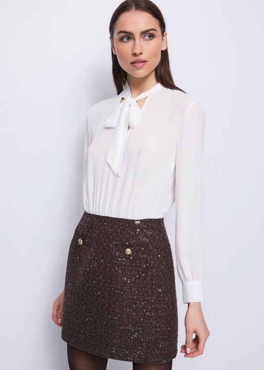 Abito da donna con collo a foulard - art. 521FD15006 - Gaudi Autunno Inverno 2025/26 Donna