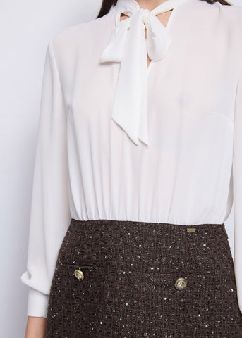 Abito da donna con collo a foulard - art. 521FD15006 - Gaudi Autunno Inverno 2025/26 Donna