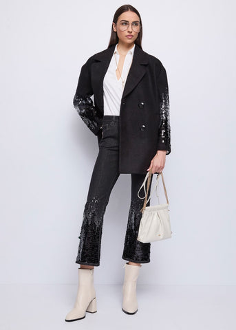 Jeans da donna a vita alta con paillettes - art.  521FD26005 - Gaudi Autunno Inverno 2025/26 Donna