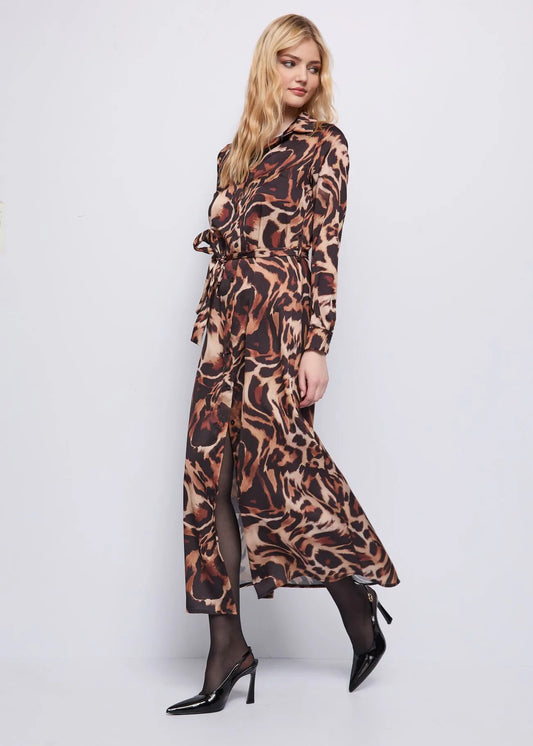 Abito lungo chemisier - art. 521ND15008 - Denny Rose Autunno Inverno 2025/26