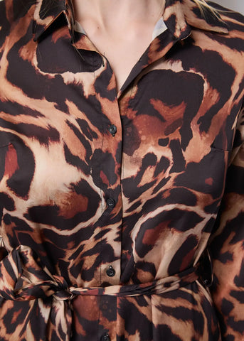 Abito lungo chemisier - art. 521ND15008 - Denny Rose Autunno Inverno 2025/26