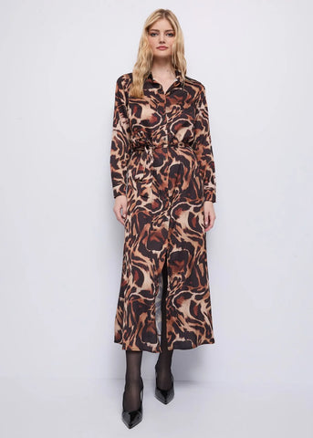 Abito lungo chemisier - art. 521ND15008 - Denny Rose Autunno Inverno 2025/26