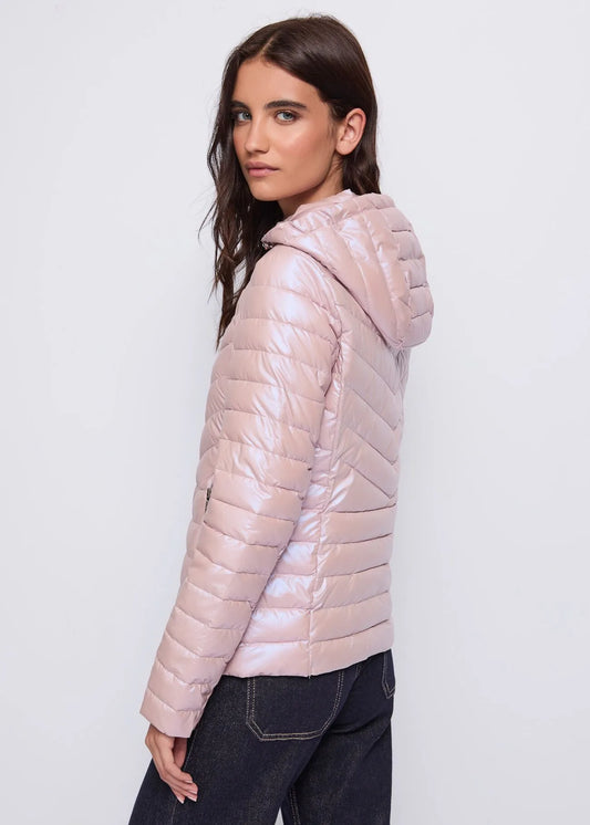 Piumino rosa in nylon trapuntato  - art. 521ND35019 - Denny Rose Autunno Inverno 2025/26