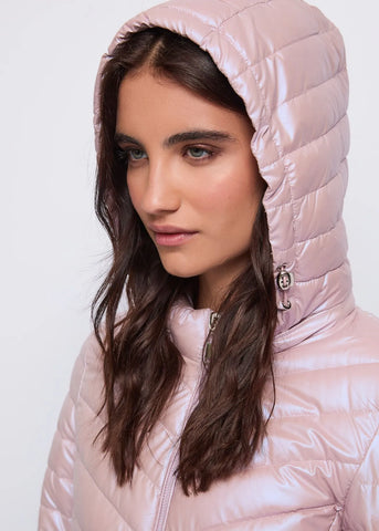 Piumino rosa in nylon trapuntato  - art. 521ND35019 - Denny Rose Autunno Inverno 2025/26