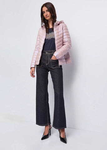 Piumino rosa in nylon trapuntato  - art. 521ND35019 - Denny Rose Autunno Inverno 2025/26