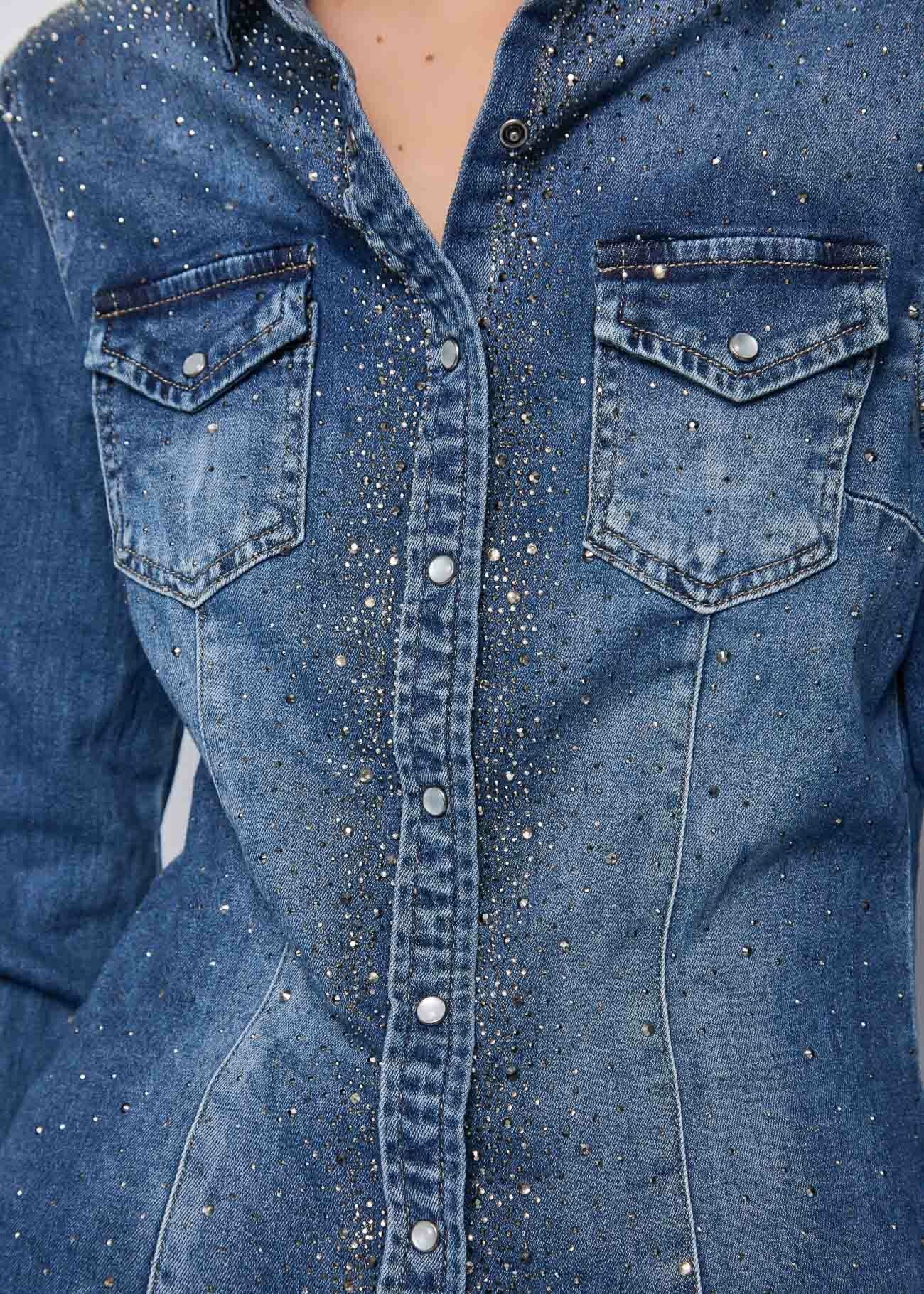 Pantaln Vaquero Vaquero Camisa Basica Mujer Camisa Vaquera Con