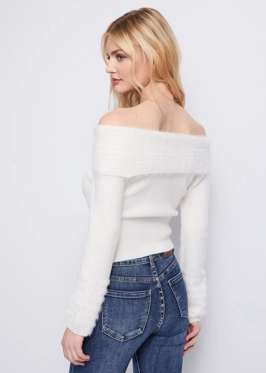 Maglia bianca in filato - art. 521ND53018  - Denny Rose Autunno Inverno 2025/26