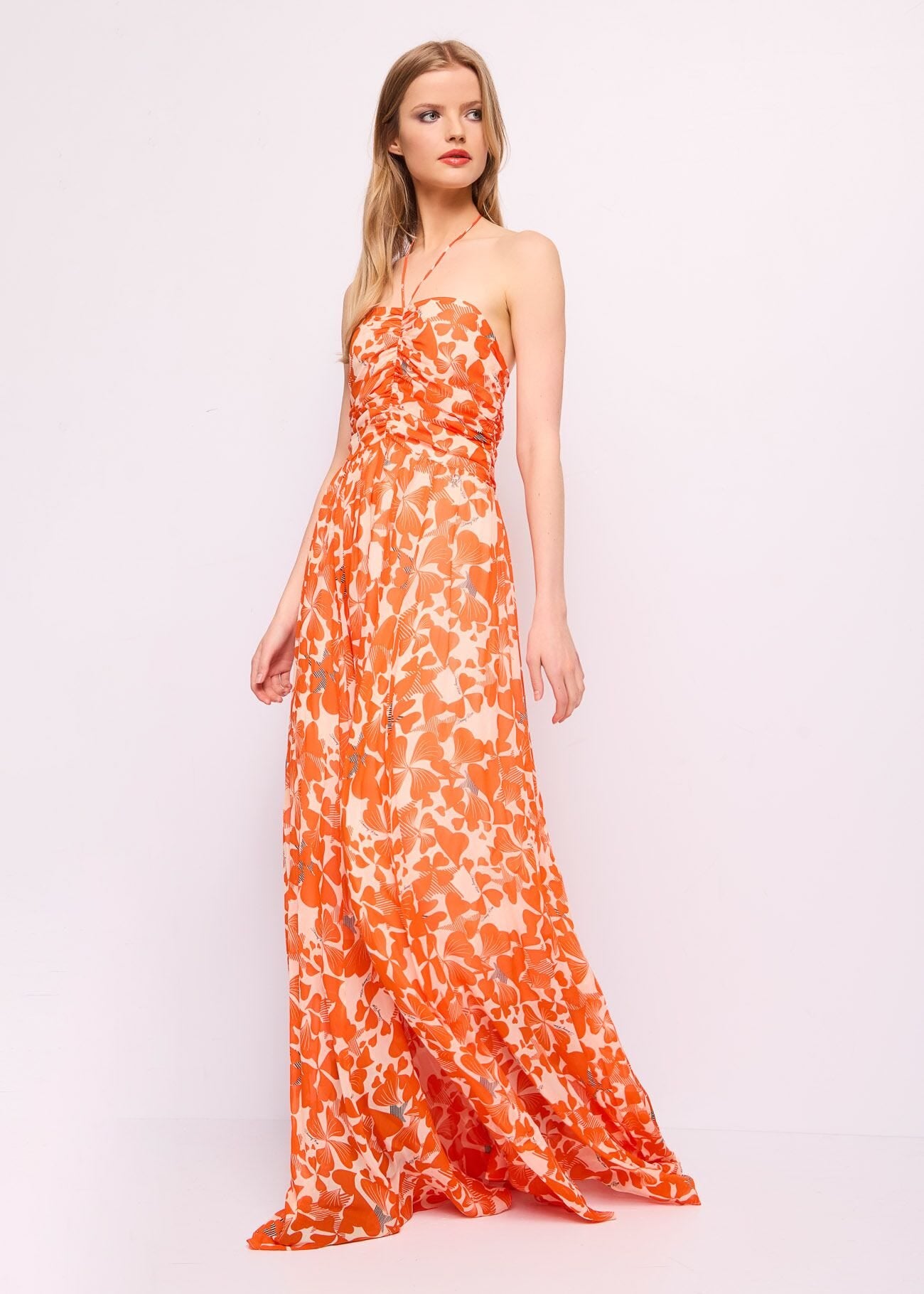 Dress Abito Lungo A Fiori Denny Rose Primavera Estate Denny Rose