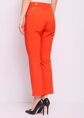 Pantaloni rossi con catene  TROUSERS - art. 511DD25010 - Denny Rose Primavera Estate 2025 Donna