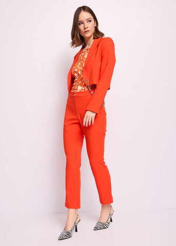 Pantaloni rossi con catene  TROUSERS - art. 511DD25010 - Denny Rose Primavera Estate 2025 Donna