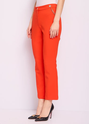 Pantaloni rossi con catene  TROUSERS - art. 511DD25010 - Denny Rose Primavera Estate 2025 Donna